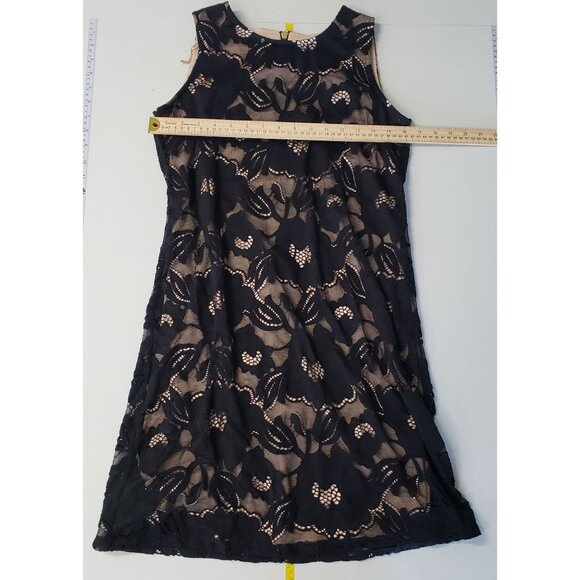 Ronni NIcole Black Lace Sleeveless Shift Dress Size 6 Dark Romantic Goth Glam - Picture 6 of 9